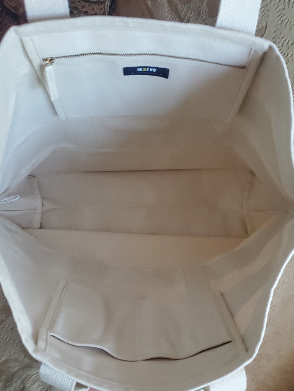 Anthropologie Maeve Striped Canvas Tote - Picture 4 of 16